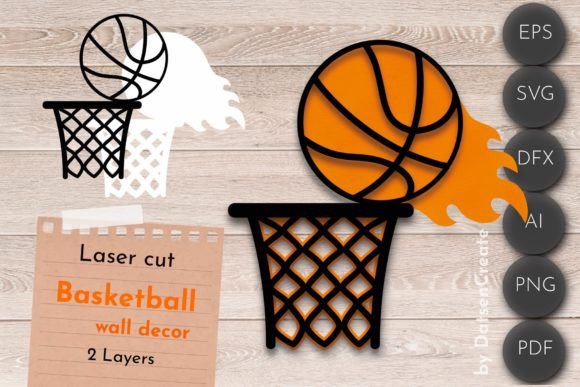 Basketball Layered SVG for Laser Cut & Craft Projects