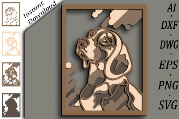 Beagle Dog Multilayer SVG: A Unique Craft Design