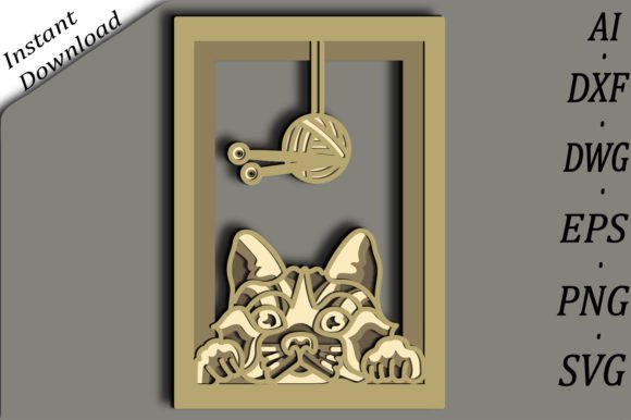 Cat Multilayer 3D SVG for Laser Cutting & Crafts