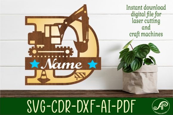 Digger Capital Monogram Letter D SVG Design