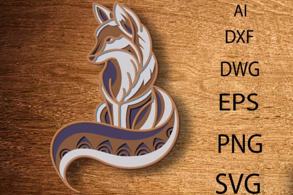 Fox Multilayer 3D SVG: A Stunning Design for Crafters