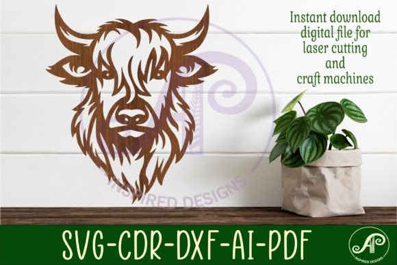 Highland Cow Wall Art Sign, SVG File: A Designer's Guide