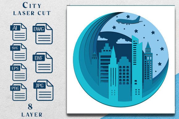 Laser Cut Cityscape, Wall Decor: A Modern Art Masterpiece