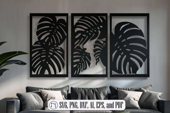 Laser Cut Monstera Wall Art SVG Design