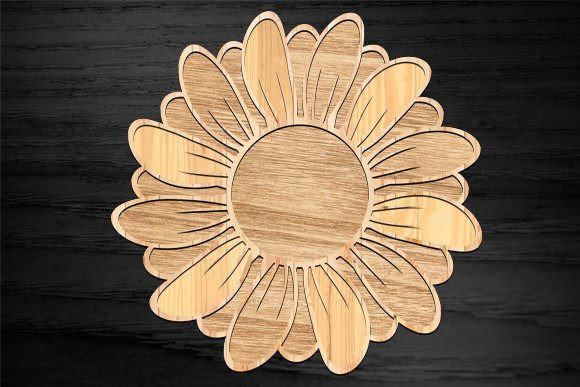 Laser Cut Sunflower Wall Decor: Digital Art for Your Home