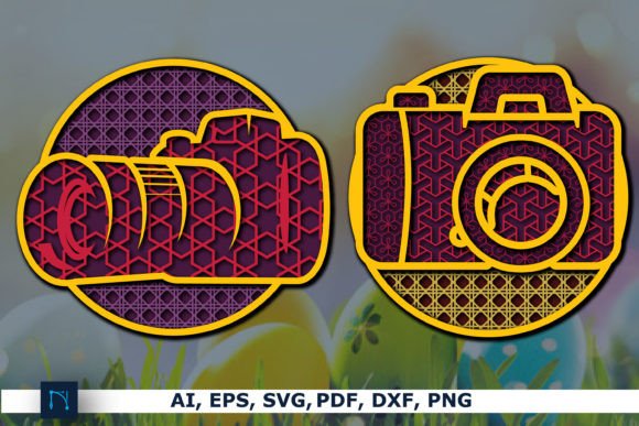 Layer Laser Paper Cut Camera SVG Bundle