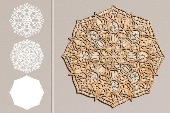 Mandala Wall 3D Laser Cut Design: Elevate Your Space
