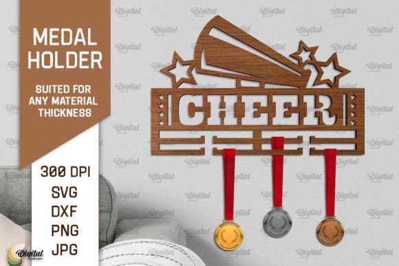 Medal Display LaserCut & Holder SVG Designs