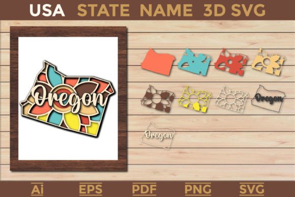 Oregon 3D SVG Paper Cut: Elevate Your Designs
