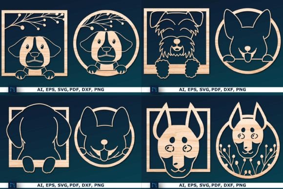 Paper/Laser-cut Dog Decor SVG Bundle: Create Charming Crafts