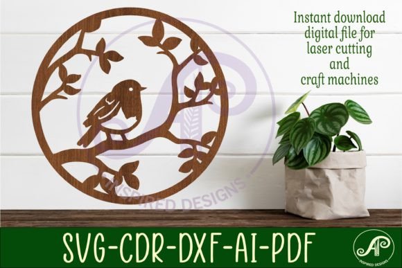 Robin Bird Wall Art Sign: A Charming SVG File for Crafters