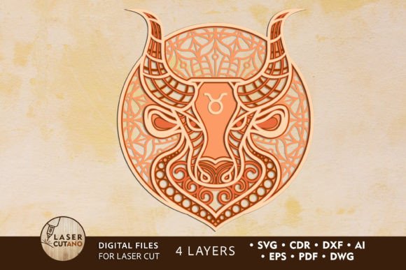 Taurus Decor Panel: Zodiac Laser Cut Artistry